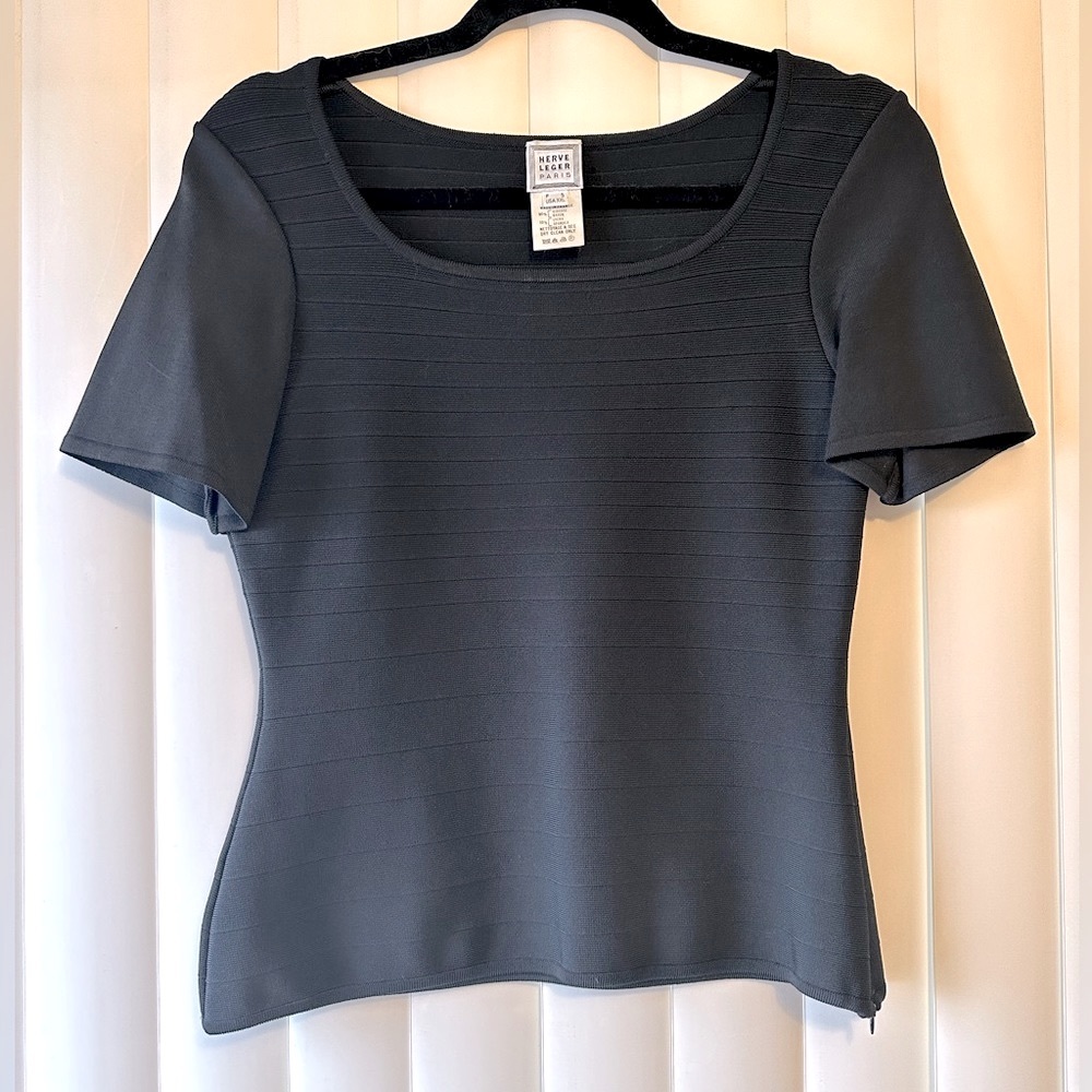 Herve Leger Fitted Stretch Top
